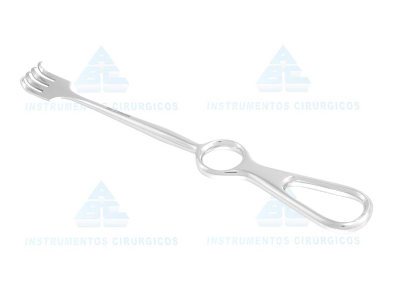 AFASTADOR VOLKMANN COM 4 DENTES FINO 22 cm P/ USO GERAL